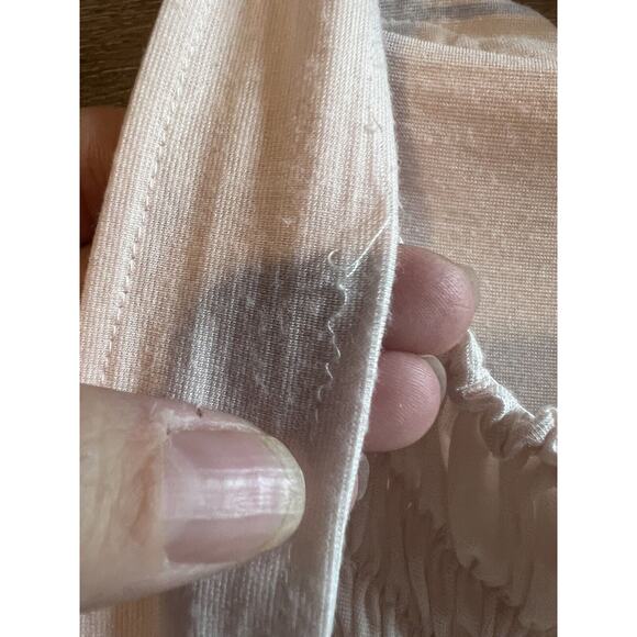 Dollcake Girl Dress 4 Ruffle Halter Blush Ivory Maxi Dress Cottage Core Cotton - Picture 5 of 8